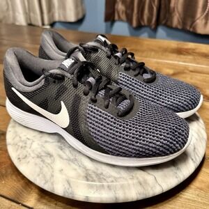Nike Revolution 4 Women Size 8.5 W Black Mesh Running Shoes Sneakers EU 40 UK 6